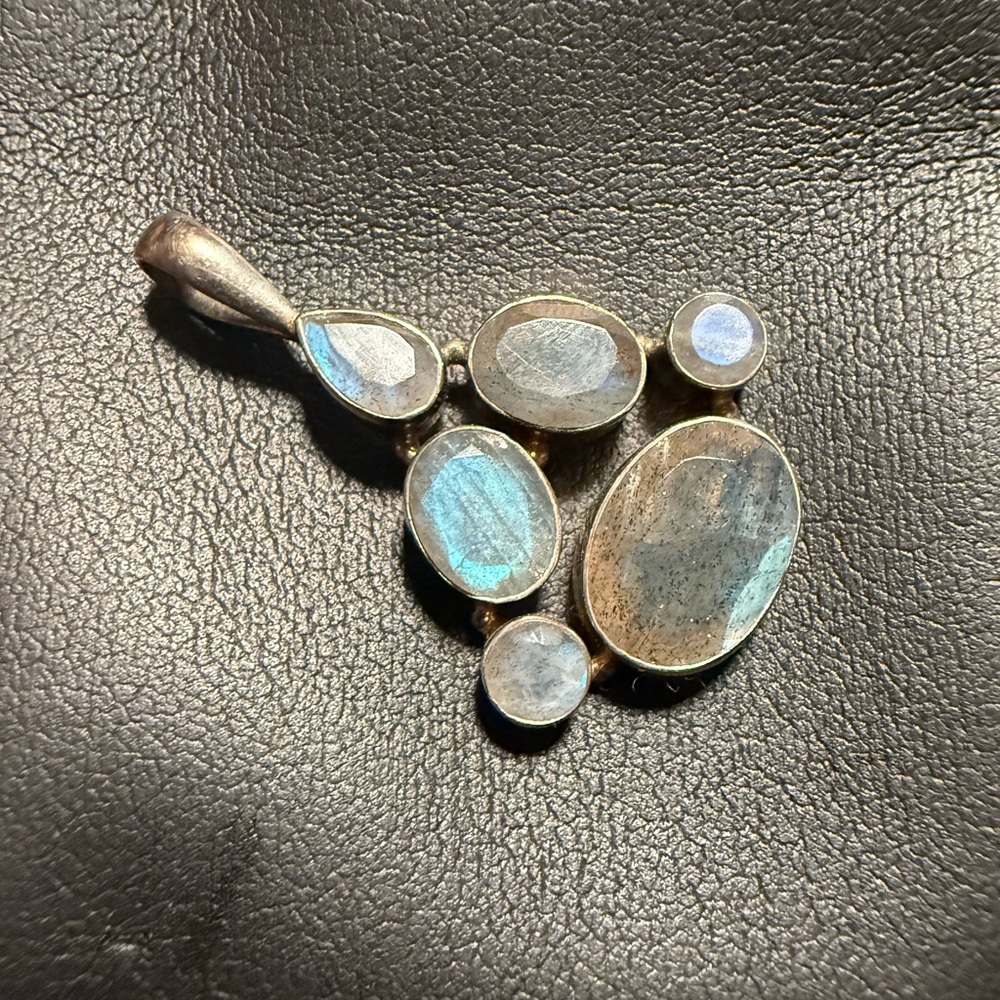 Elegant 925 Silver Labradorite Pendant